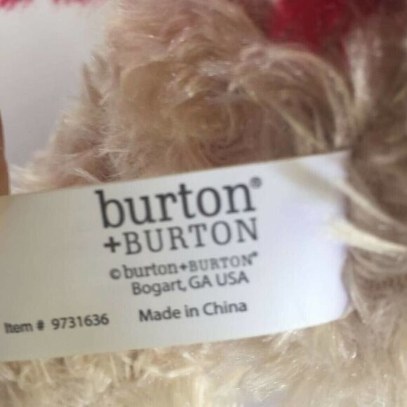 Valentines Day Be Mine White Red Dog Plush Burton & Burton Stuffed Toy Pup 12" - Picture 5 of 8